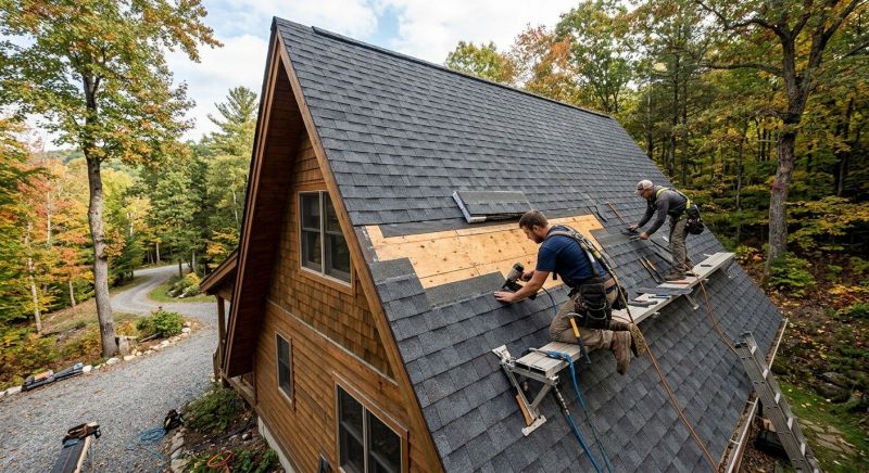 A Frame Roof Repair in Rappahannock County, VA
