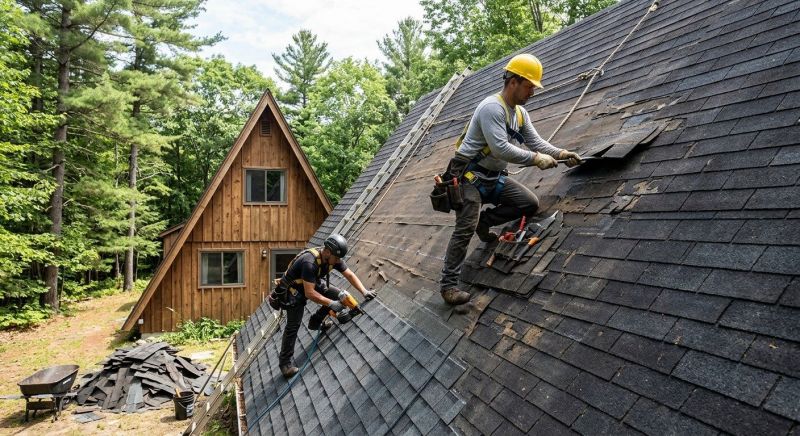 A Frame Roof Repair in Rappahannock County, VA