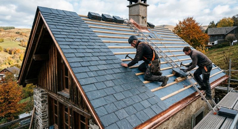 Slate Roof Construction in Madison, VA