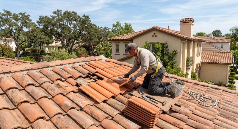 Spanish Tile Roof Repair in Rappahannock County, VA