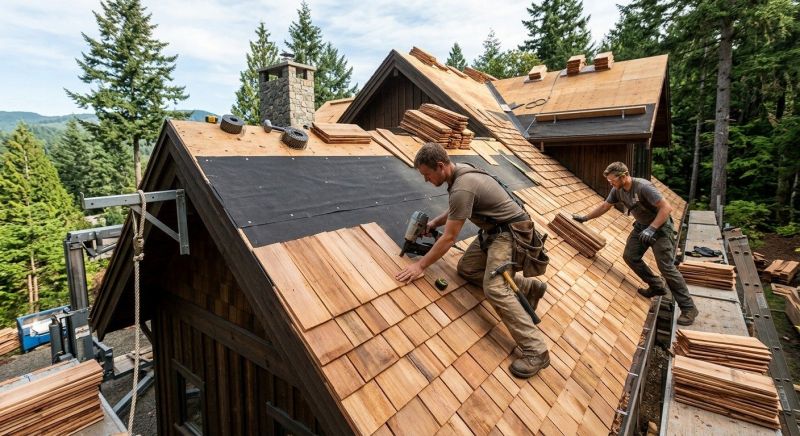 Wood Roofing Installation in Woodstock, VA